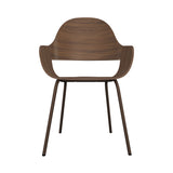 Showtime Nude Chair with Metal Legs: Walnut + Pale Brown