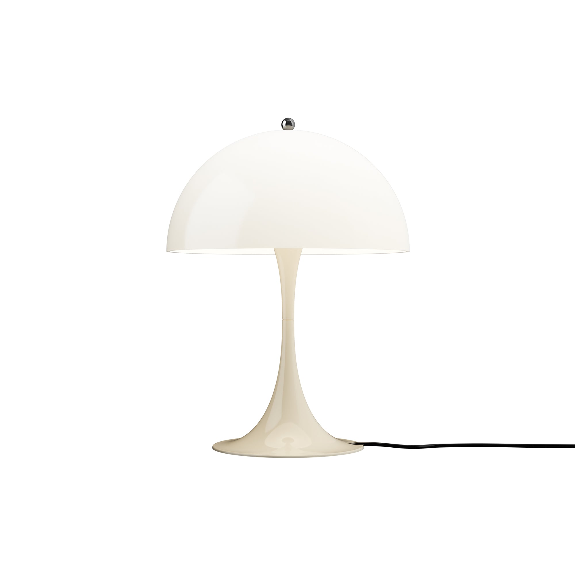 Panthella 320 Table Lamp: Opal Beige + Black
