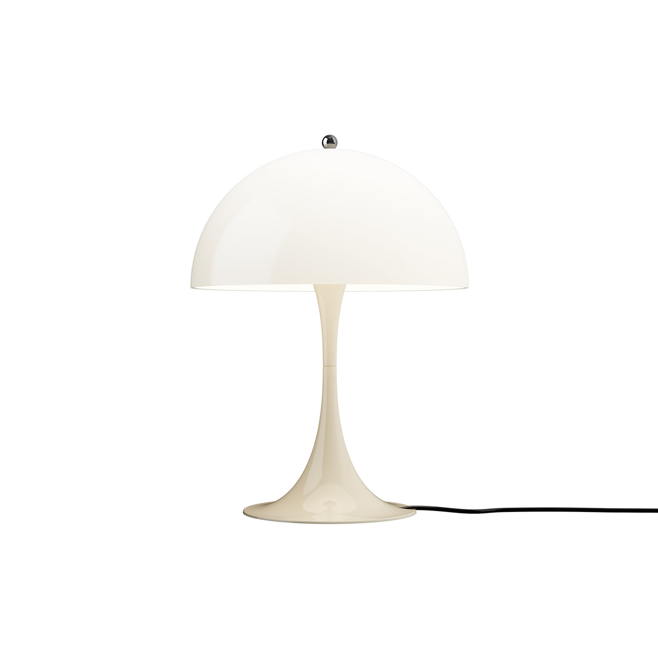Panthella 320 Table Lamp: Opal Beige + Black