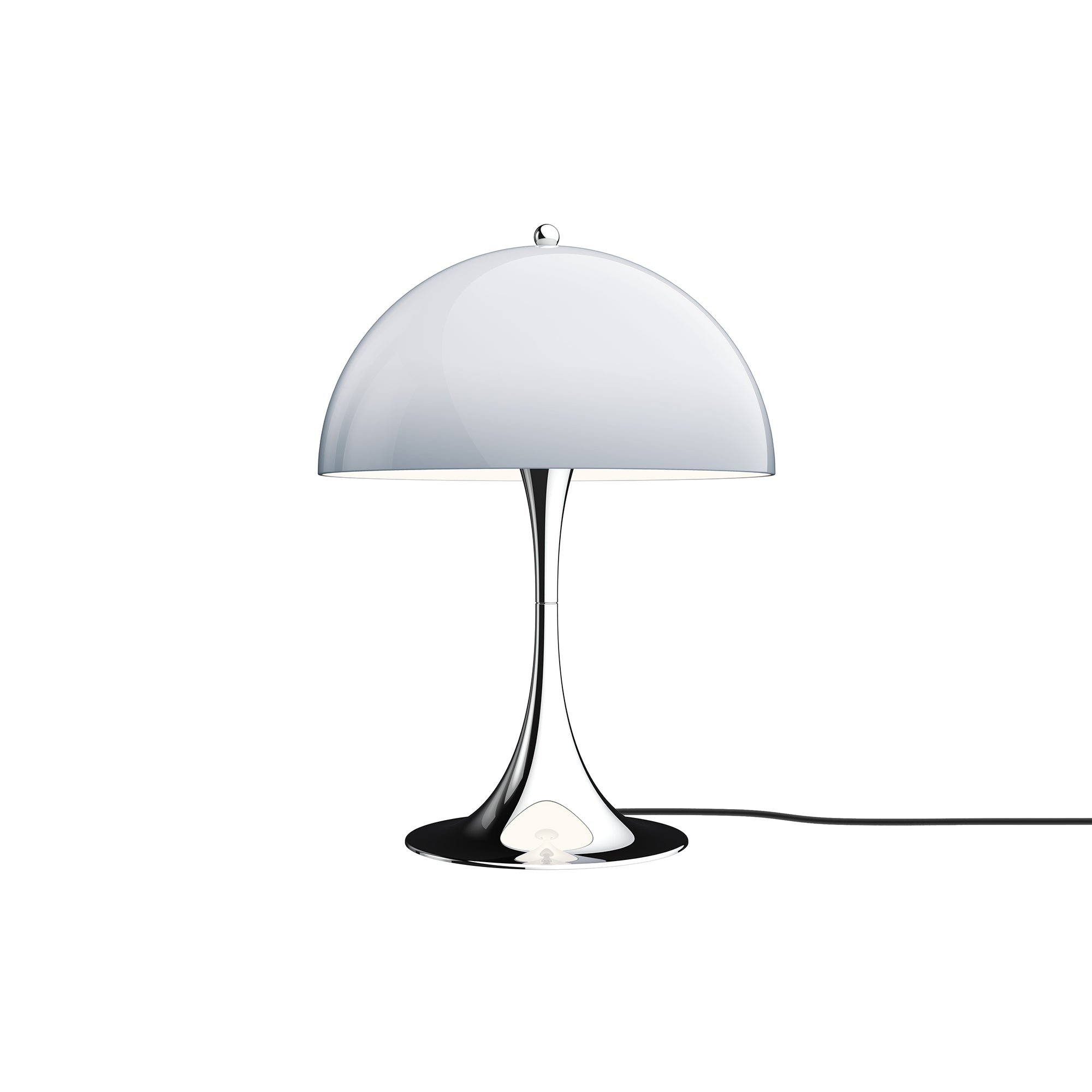 Panthella 320 Table Lamp: Grey Opal Acryl + Black