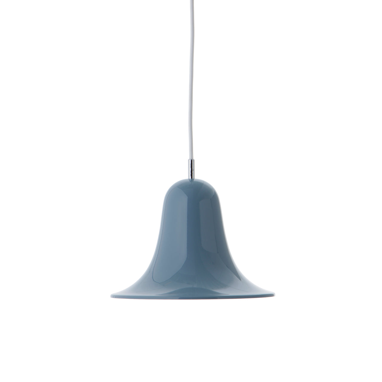 Pantop Pendant Light: Small + Dusty Blue + White