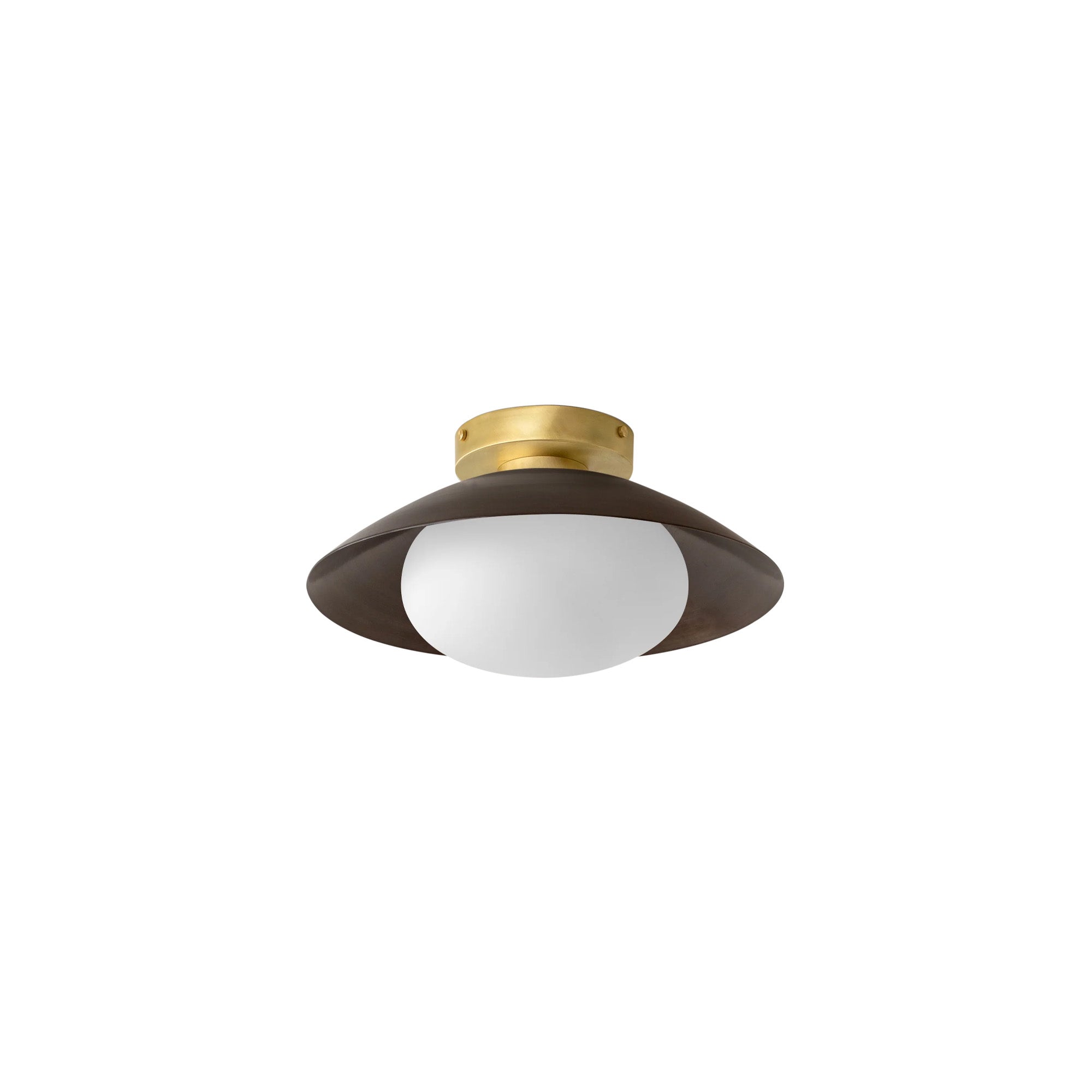 Arundel Mushroom Surface Mount: Outdoor + Brass + Patina Brass