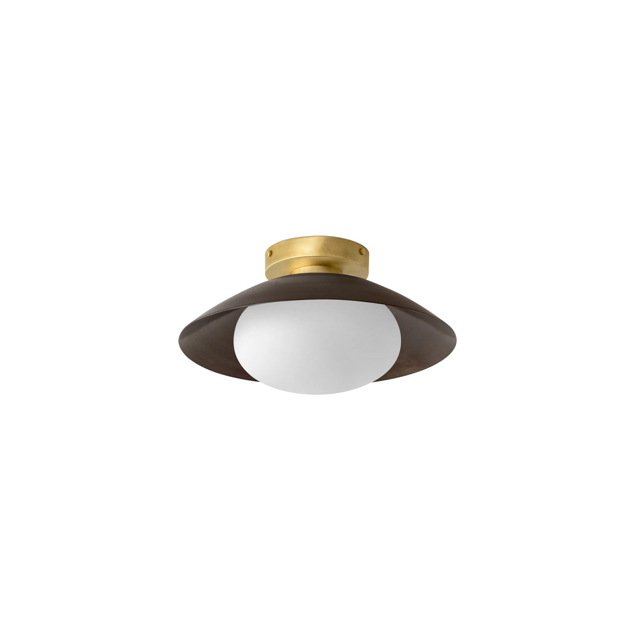 Arundel Mushroom Surface Mount: Outdoor + Brass + Patina Brass