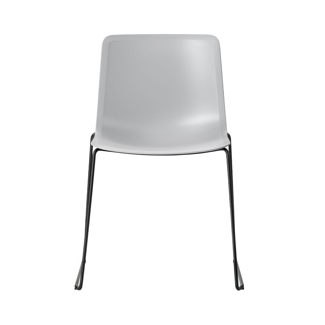 Pato Sledge Chair: Stacking + Stone + Black