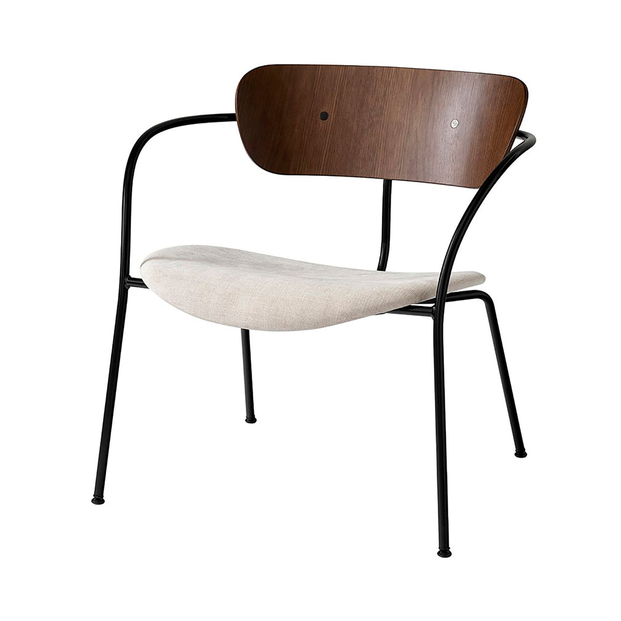 Pavilion Lounge Chair AV6: Upholstered + Lacquered Walnut