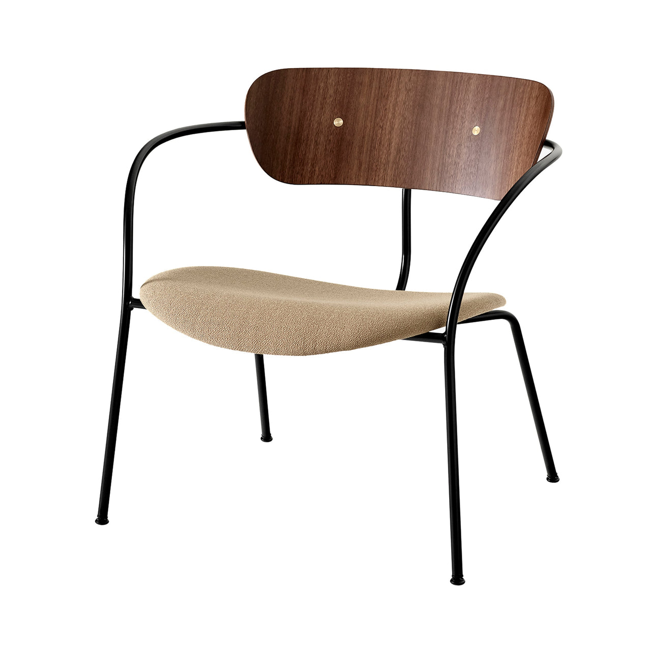 Pavilion Lounge Chair AV6: Upholstered + Lacquered Walnut