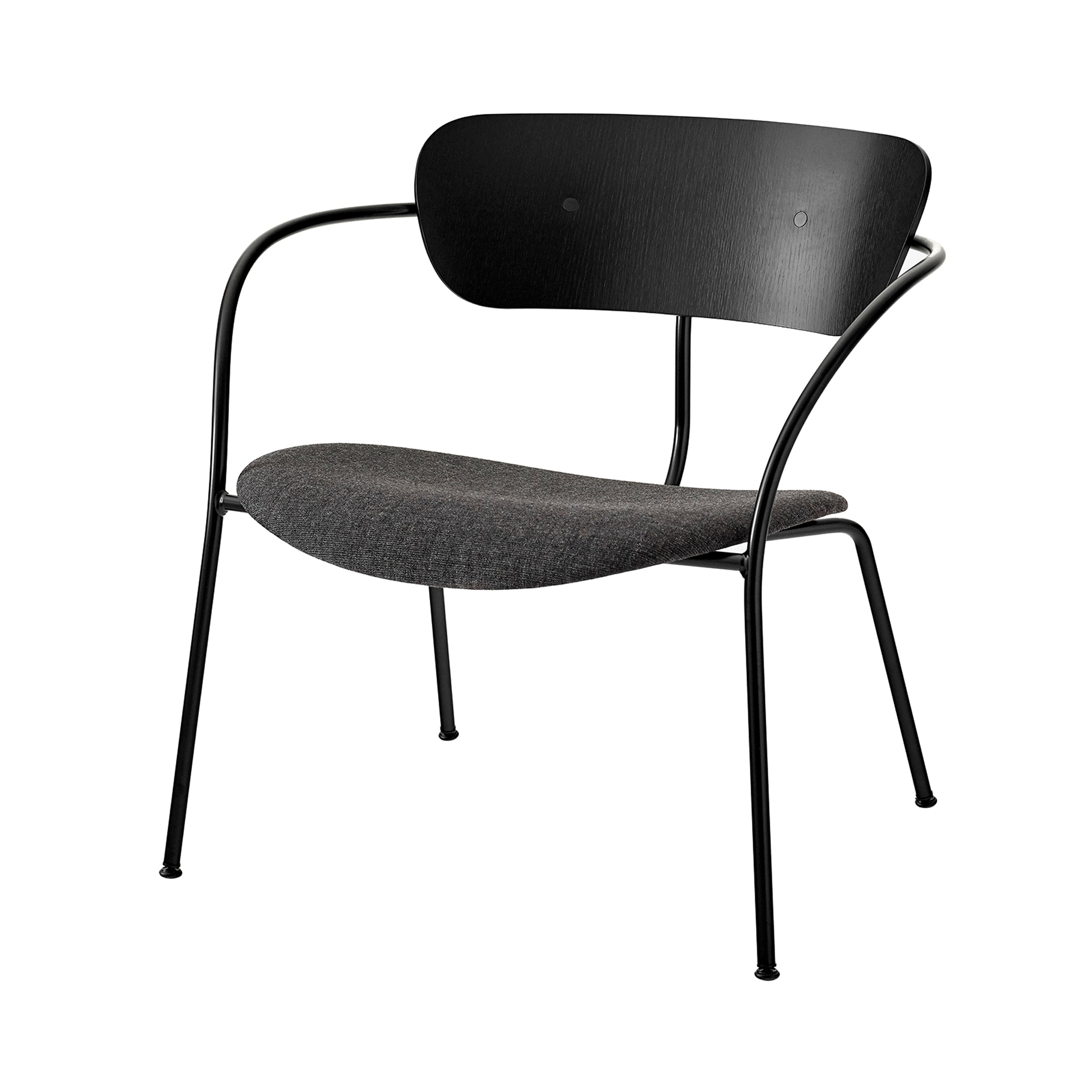 Pavilion Lounge Chair AV6: Upholstered + Black Lacquered Oak