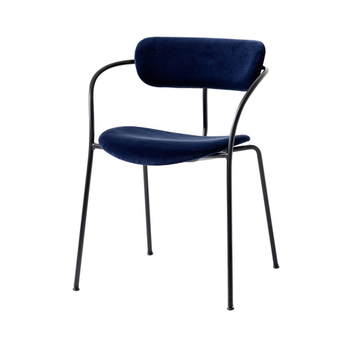 Pavilion Stacking Armchair AV13: Fully Upholstered + Black