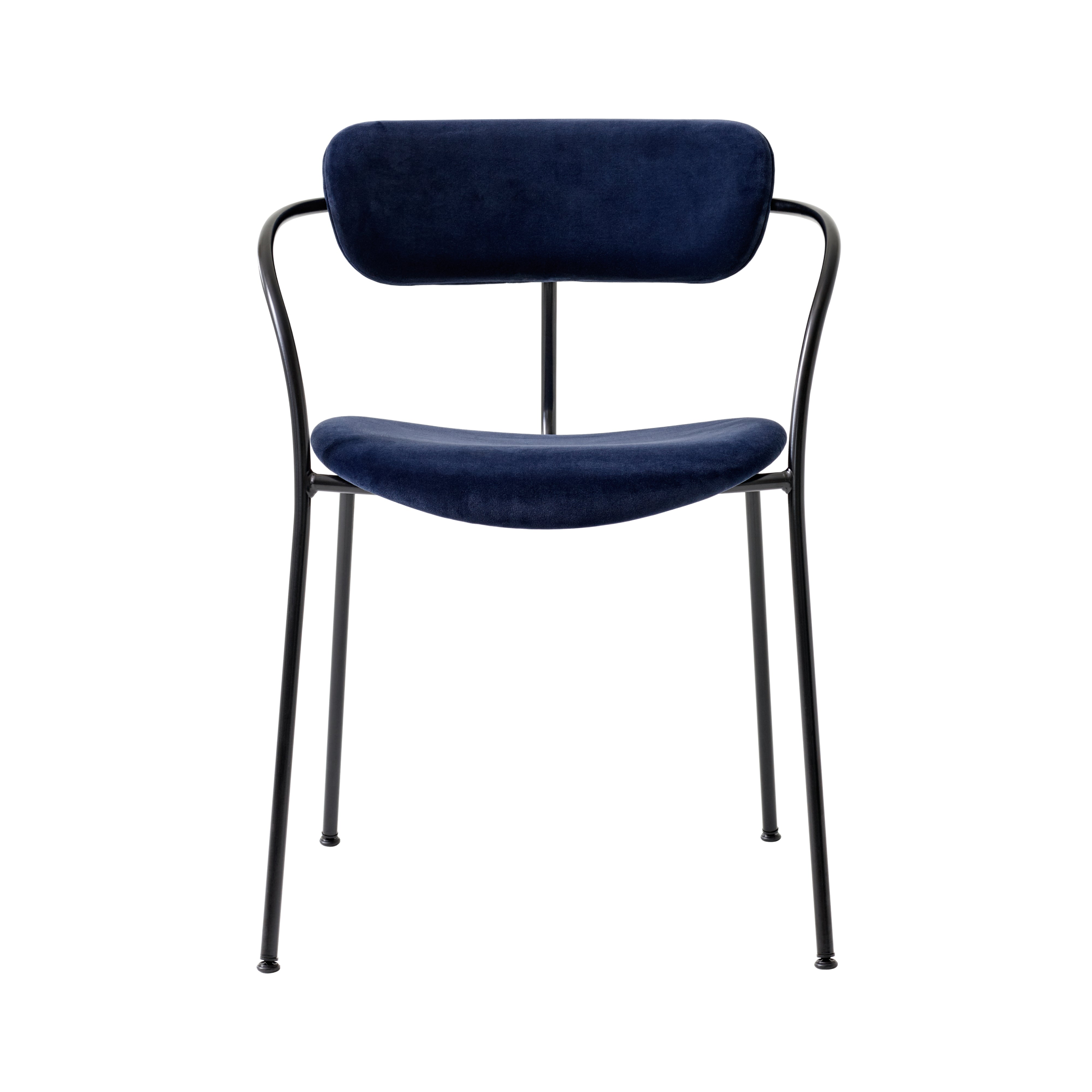 Pavilion Stacking Armchair AV13: Fully Upholstered + Black