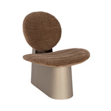 Pilota Lounge Chair: Pearl Beige + Cord Brown