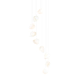 Pebble Chandelier 9: Helix + Pearl + White Sandtex