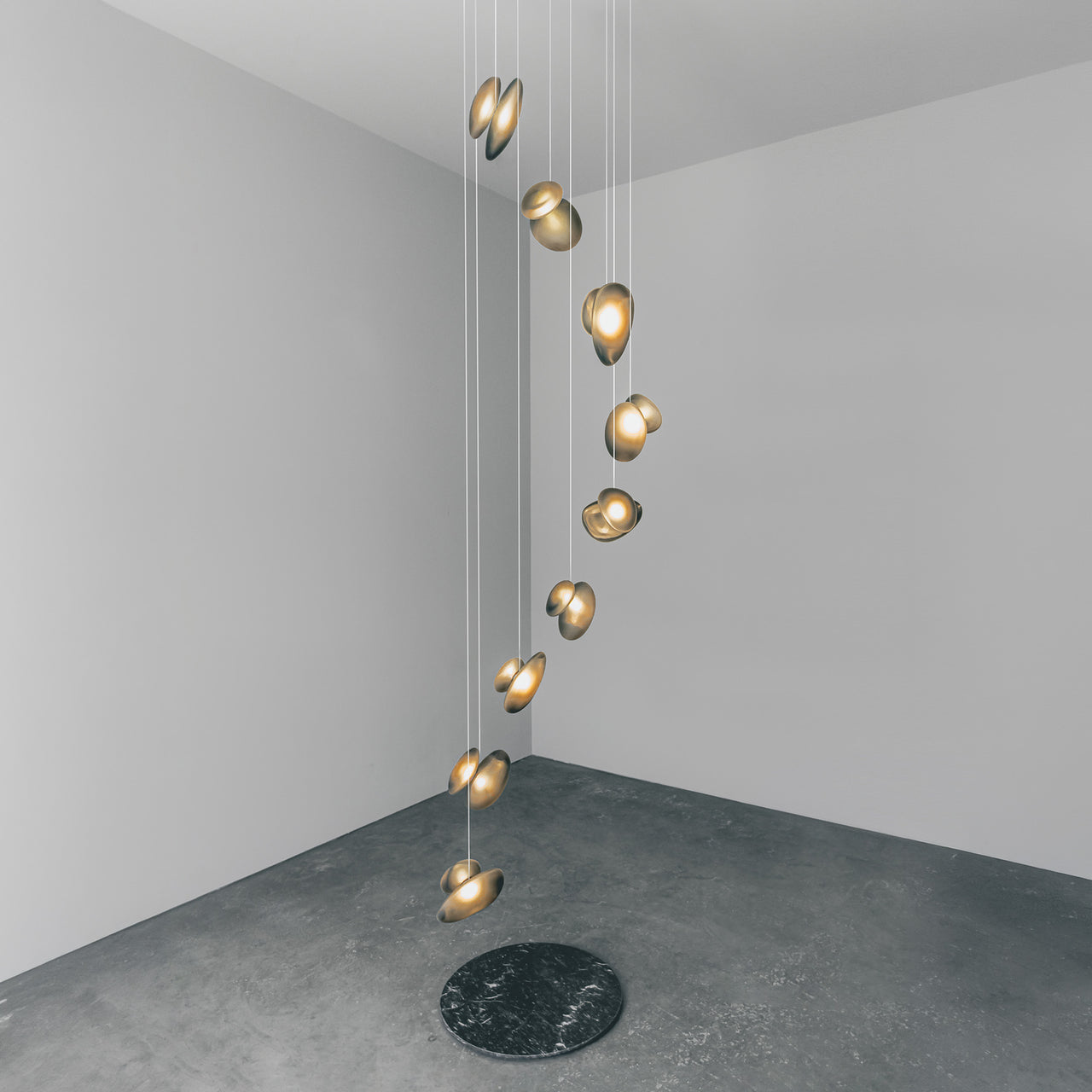 Pebble Chandelier 9: Helix + LS