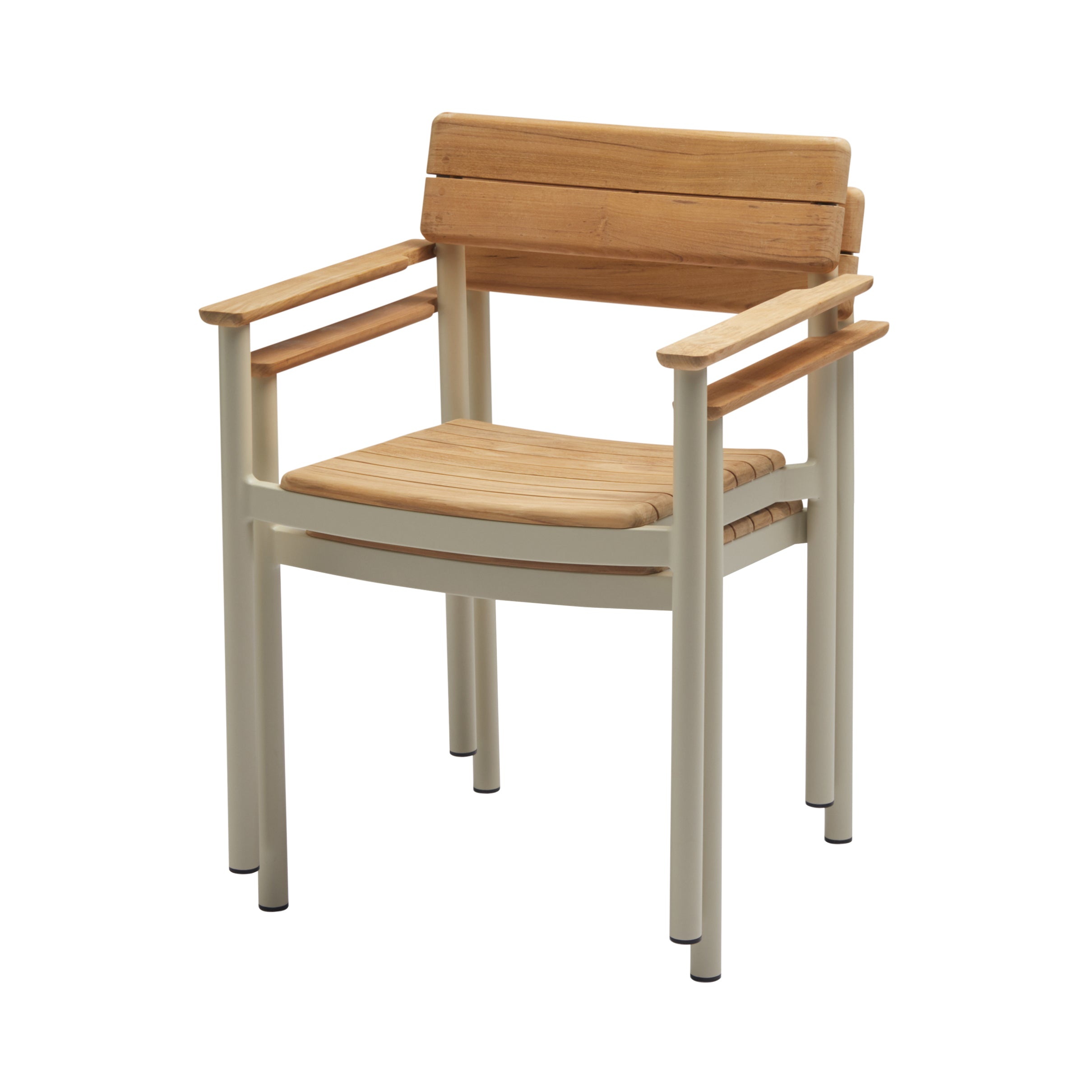 Pelagus Stacking Armchair: Light Ivory + Without Cushion