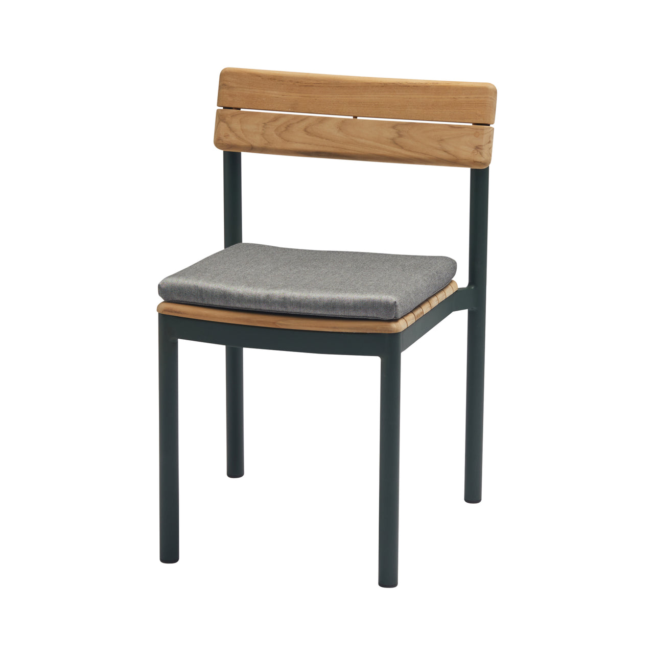 Pelagus Stacking Chair: Hunter Green + With Ash Cushion