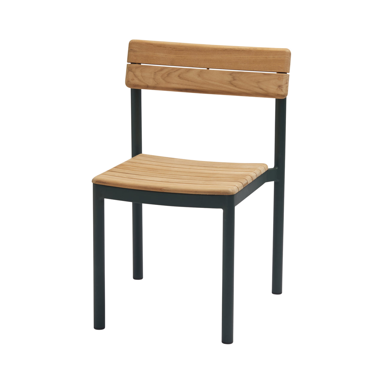 Pelagus Stacking Chair: Hunter Green + Without Cushion