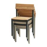 Pelagus Stacking Chair: Light Ivory + Hunter Green + Without Cushion