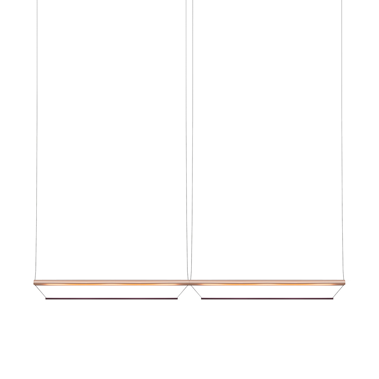 Tier 150 Horizontal Pendant Light: 2H + Anodized Copper + Amethyst