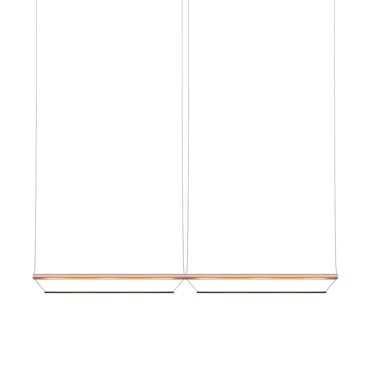 Tier 150 Horizontal Pendant Light: 2H + Anodized Copper + Emerald