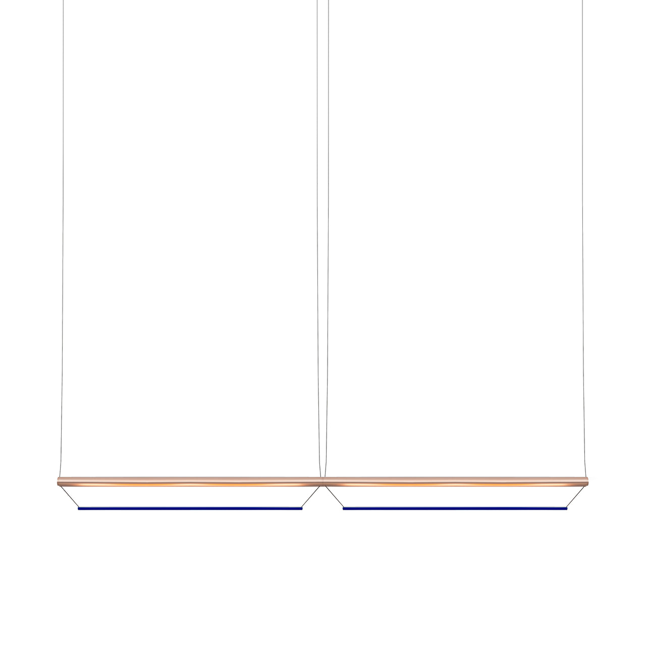 Tier 150 Horizontal Pendant Light: 2H + Anodized Copper + Sapphire