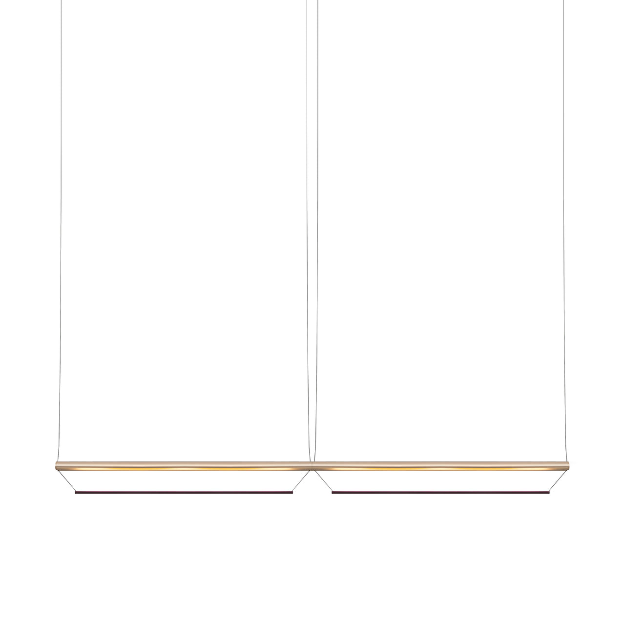 Tier 150 Horizontal Pendant Light: 2H + Anodized Gold + Amethyst