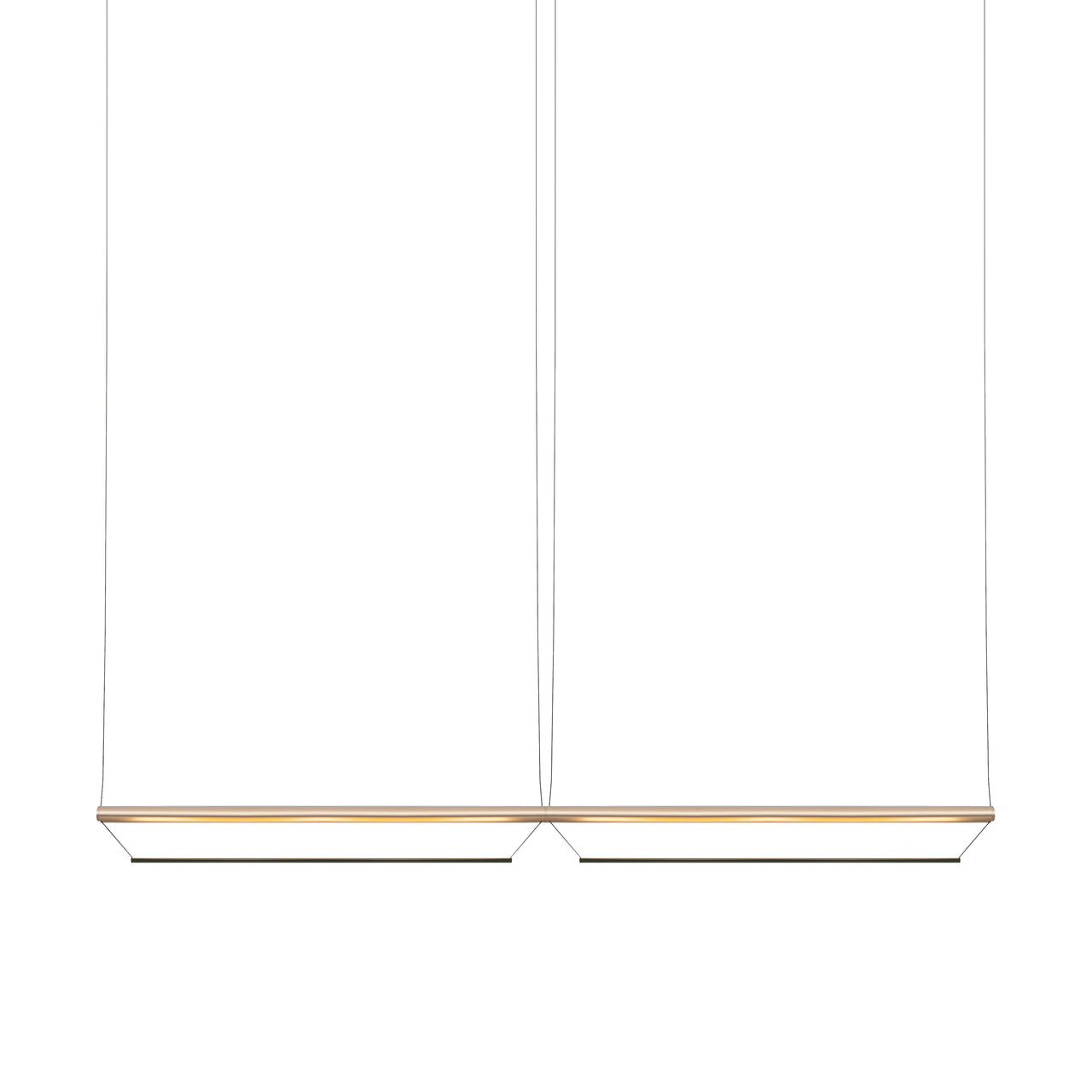 Tier 150 Horizontal Pendant Light: 2H + Anodized Gold + Emerald