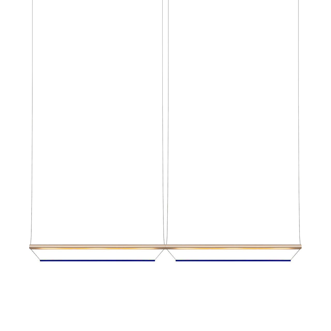 Tier 150 Horizontal Pendant Light: 2H + Anodized Gold + Sapphire