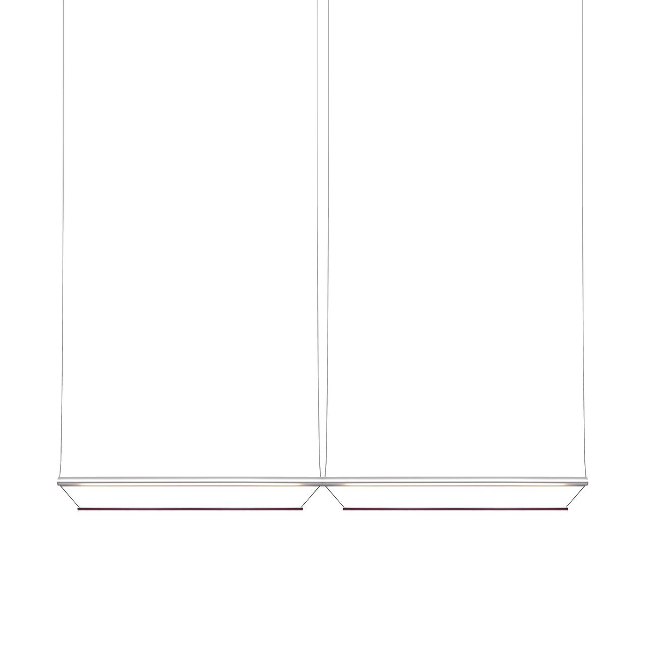 Tier 150 Horizontal Pendant Light: 2H + Anodized Silver + Amethyst