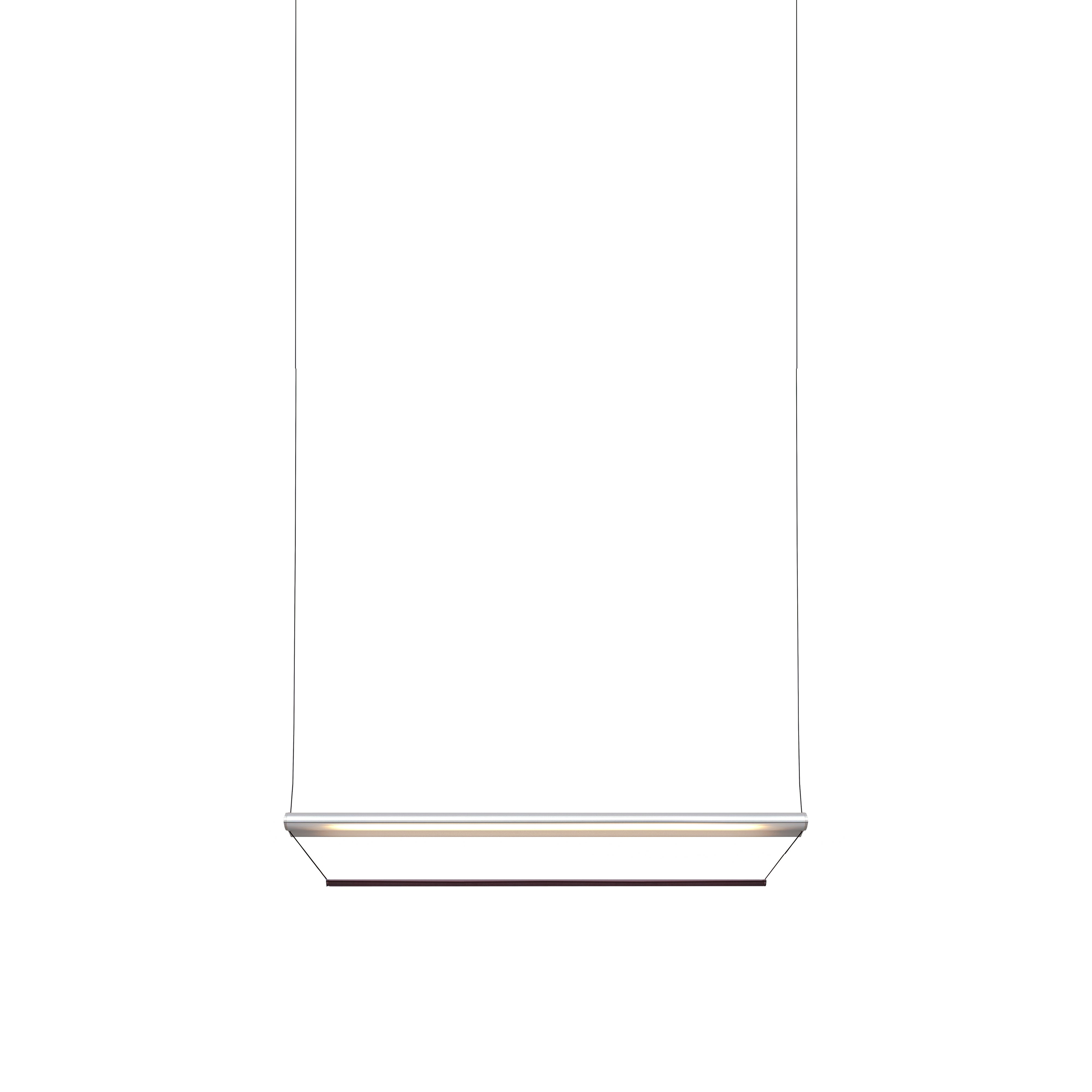 Tier 100 Pendant Light: Anodized Silver + Amethyst