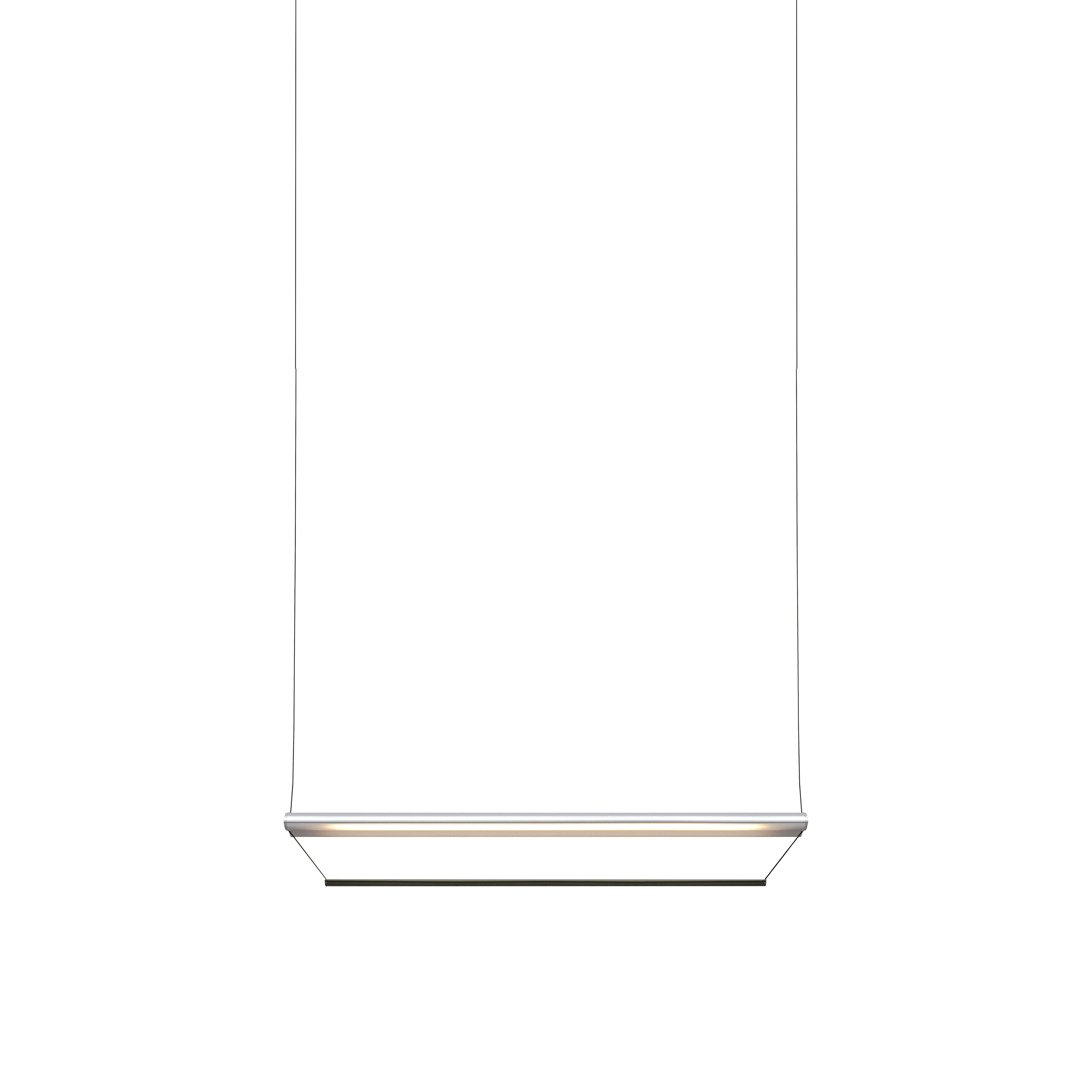 Tier 100 Pendant Light: Anodized Silver + Emerald