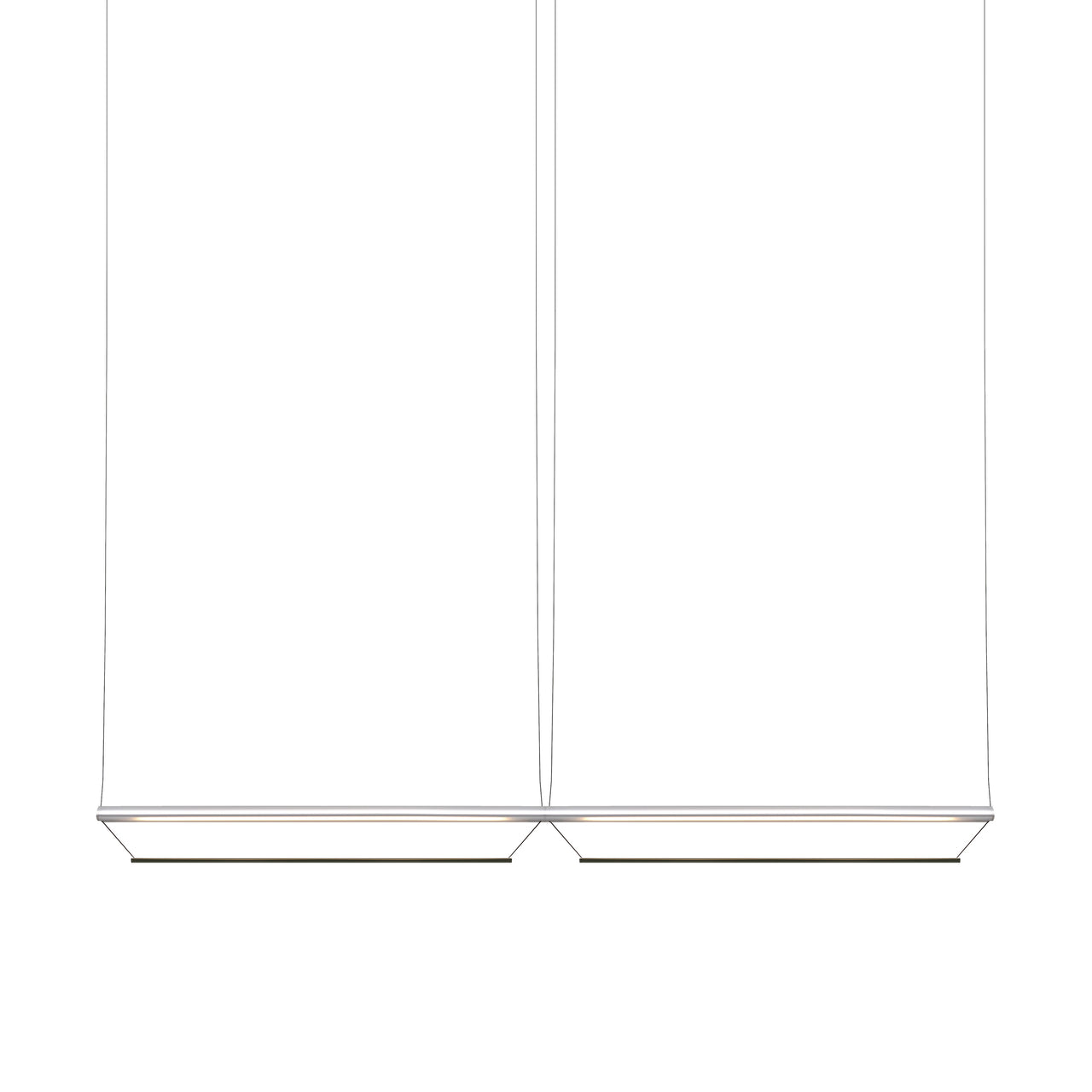 Tier 150 Horizontal Pendant Light: 2H + Anodized Silver + Emerald