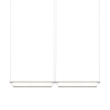 Tier 150 Horizontal Pendant Light: 2H + Anodized Silver + Emerald