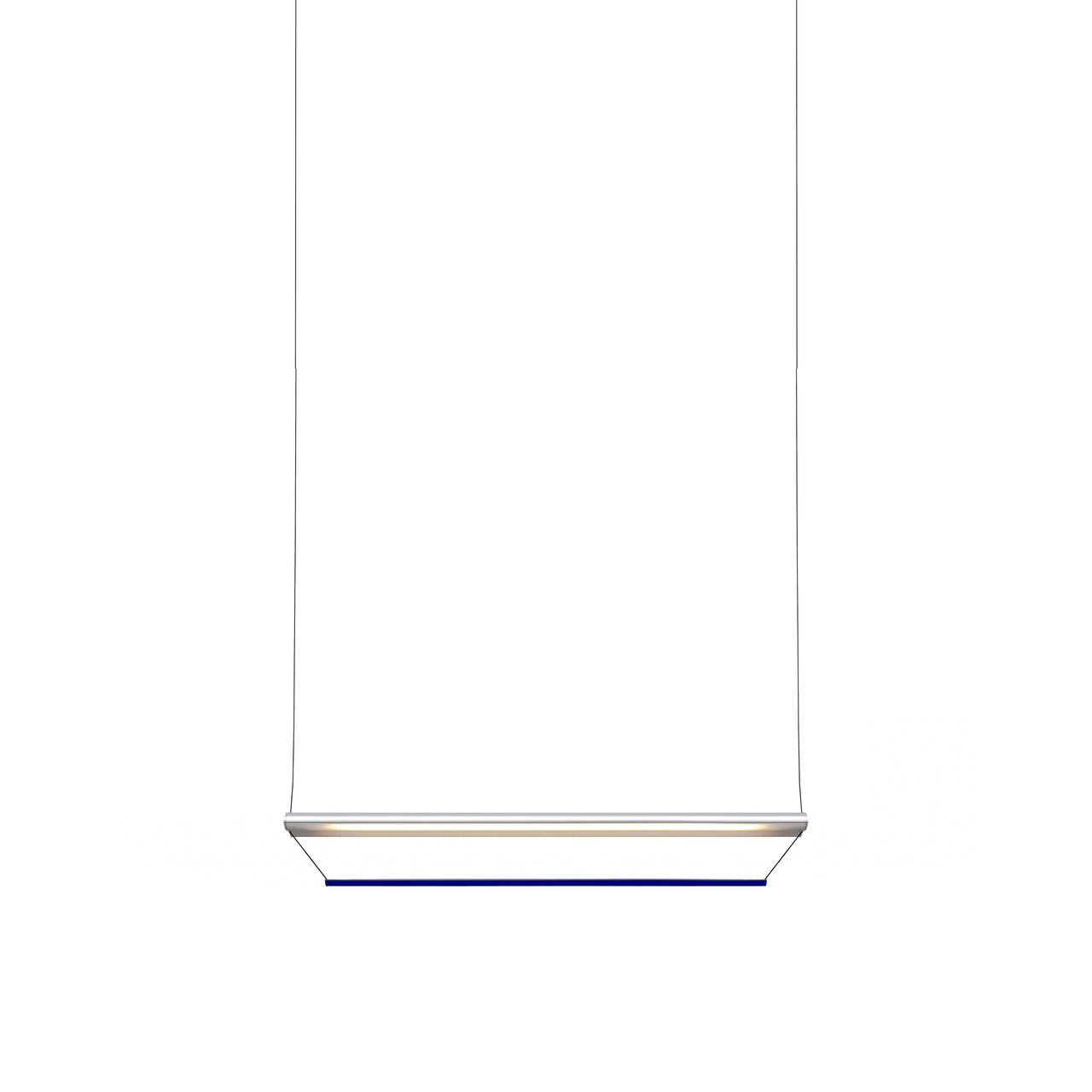 Tier 100 Pendant Light: Anodized Silver + Sapphire