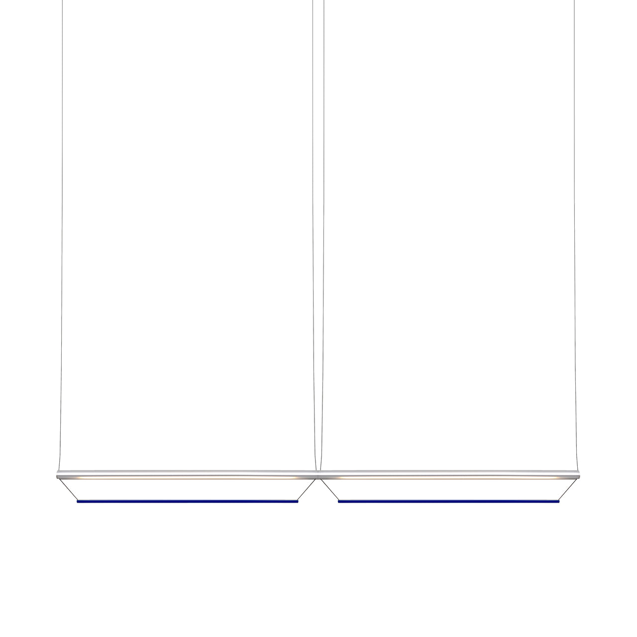 Tier 150 Horizontal Pendant Light: 2H + Anodized Silver + Sapphire