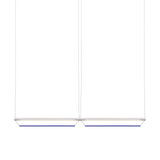 Tier 150 Horizontal Pendant Light: 2H + Anodized Silver + Sapphire