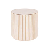 Petit Palais Side Table: Low + White Stained Ash + White Stained Ash