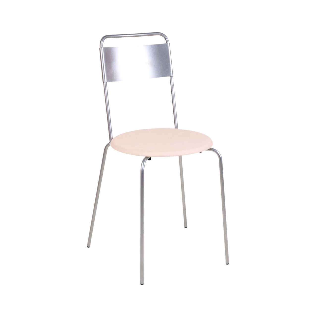 Petit Rond Chair: Upholstered + Natural Leather