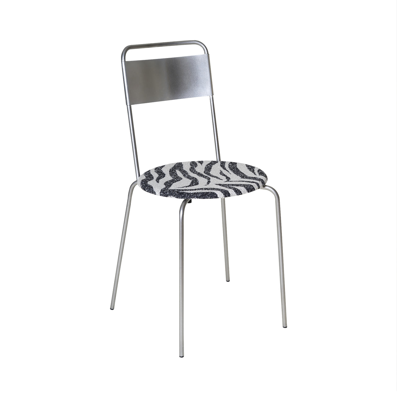 Petit Rond Chair: Upholstered + Zebra Fabric
