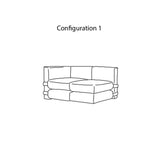 Pillow Modular Sofa: Fabric + Configuration 1