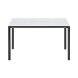 Piloti Alu Table: Square + High + White Carrara + Black
