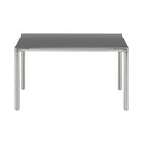 Piloti Alu Table: Square + High + Black + Brushed Aluminum