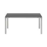Piloti Alu Table: Square + Low + Black + Brushed Aluminum