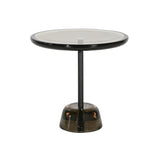 Pina Table: Low + Light Grey + Black