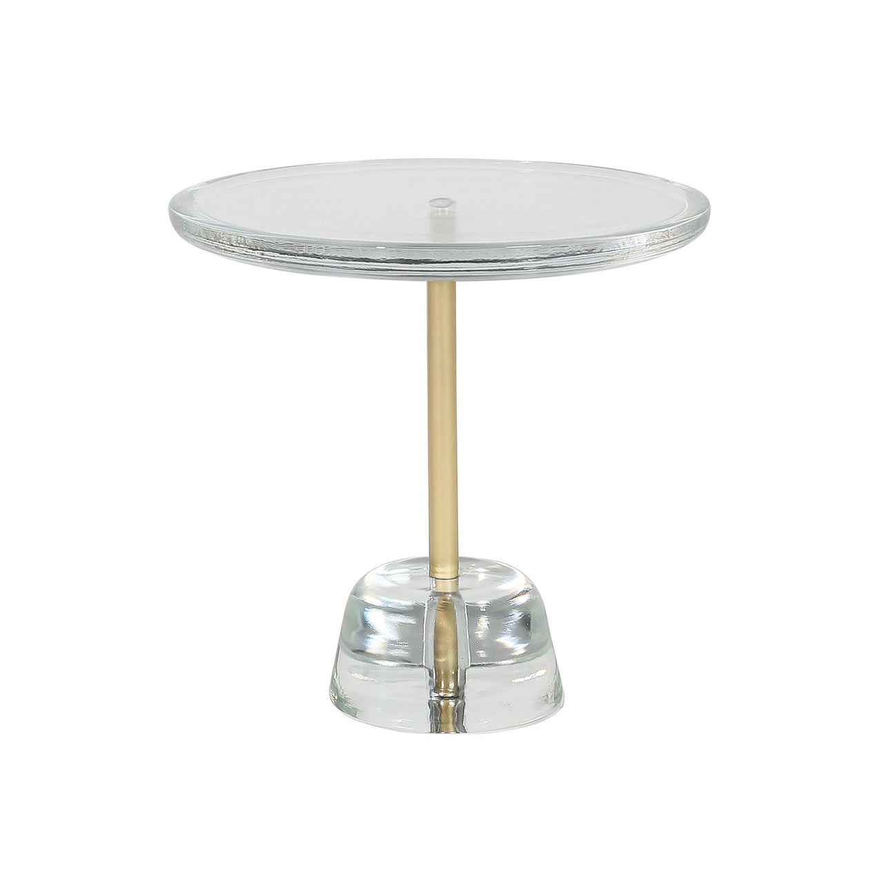 Pina Table: Low + Transparent + Brass