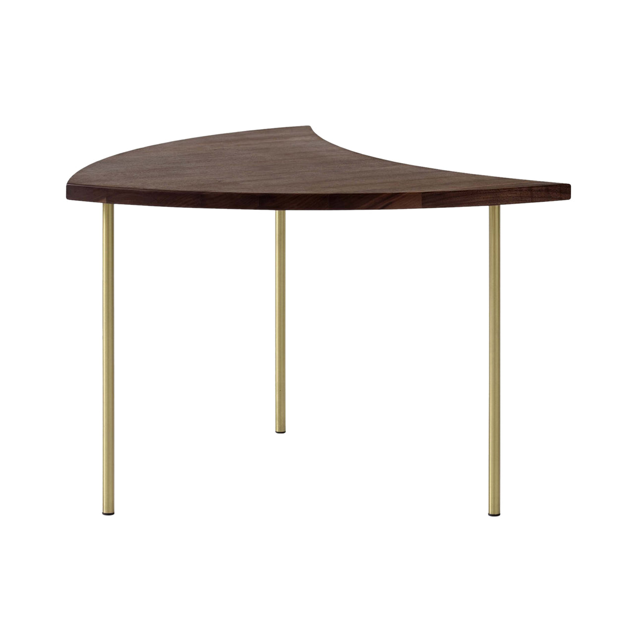 Pinwheel Table HM7: Oiled Walnut + Brass