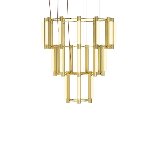 Pipeline 10 Chandelier: Brass