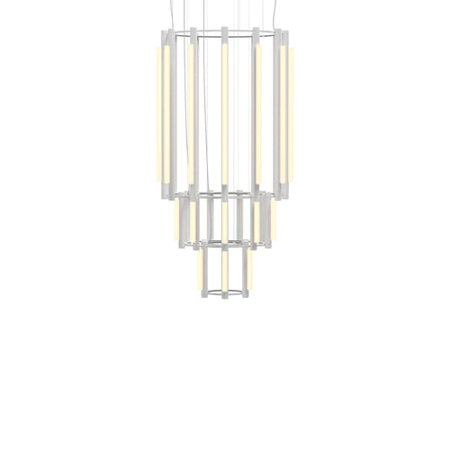 Pipeline 11 Chandelier: White