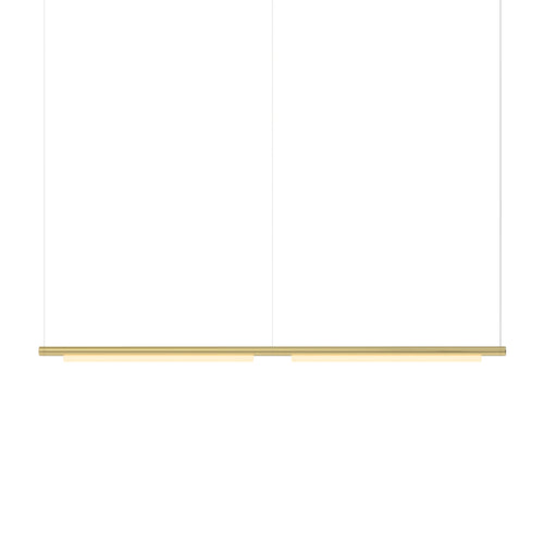 Pipeline 125.2 Linear Pendant Light: Brass + Brass