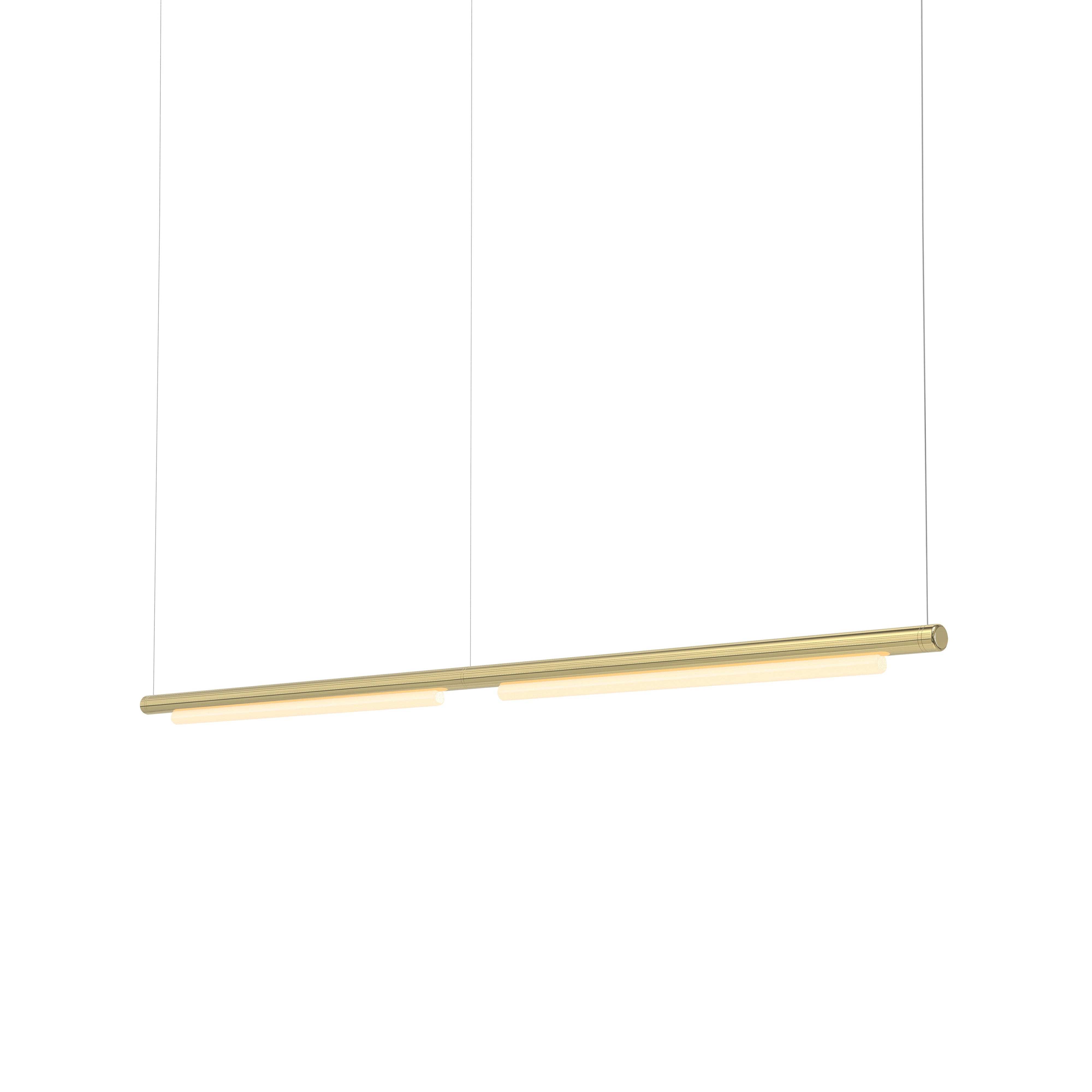 Pipeline 125.2 Linear Pendant Light: Brass + Brass