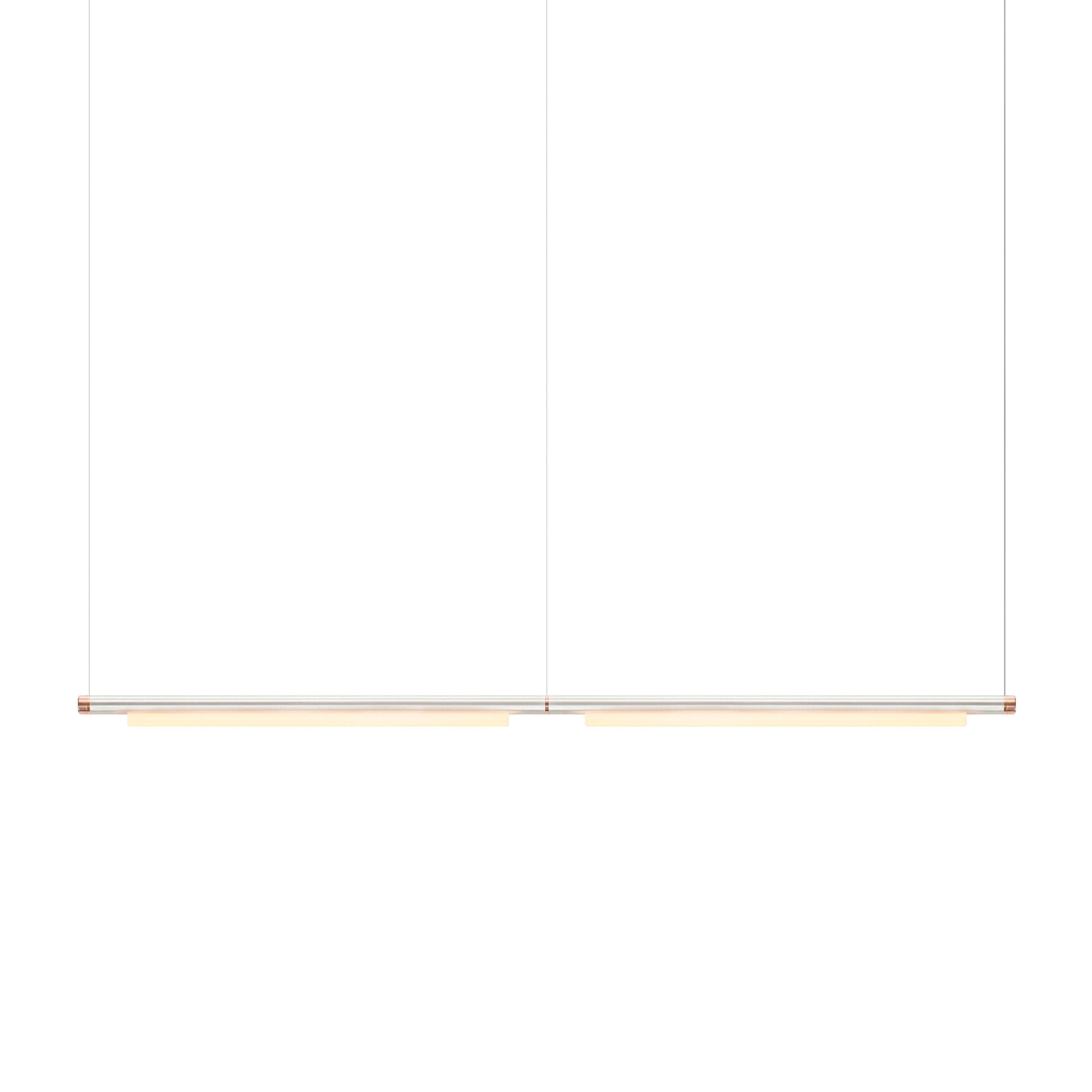 Pipeline 125.2 Linear Pendant Light: Raw + Copper