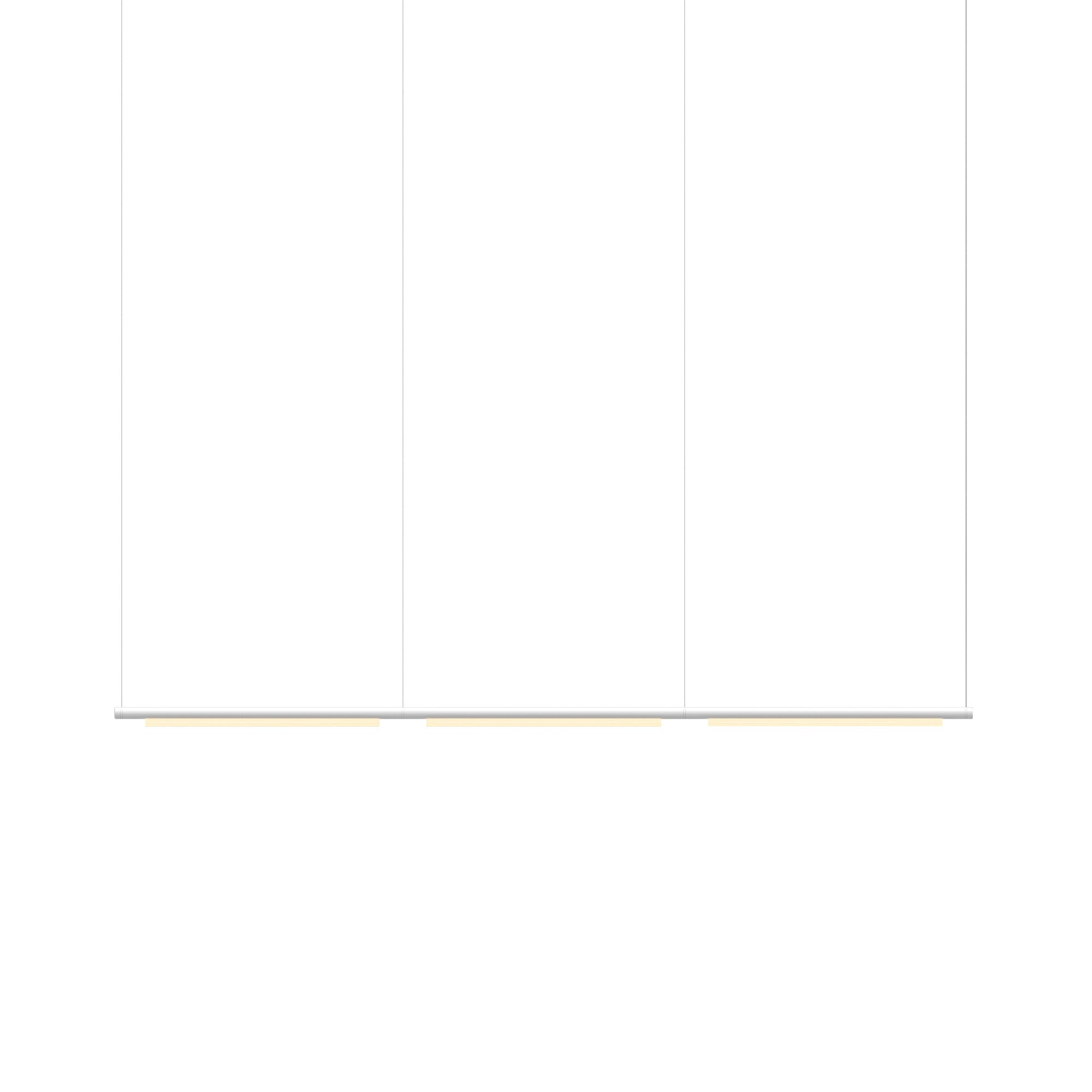 Pipeline 125.3 Linear Pendant Light: White + White